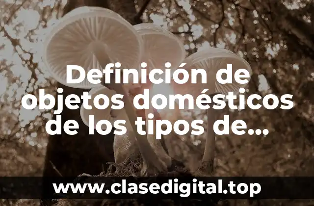Ejemplos de objetos domésticos de los tipos de movimientos