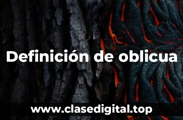 Definición de oblicua