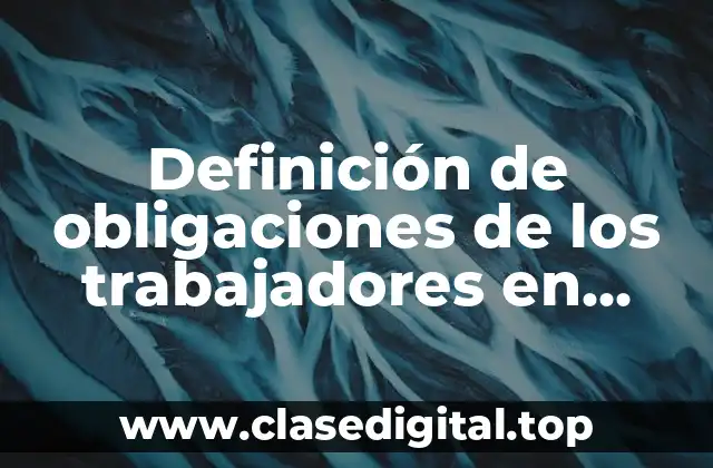 Definición técnica de obligaciones de los trabajadores en México