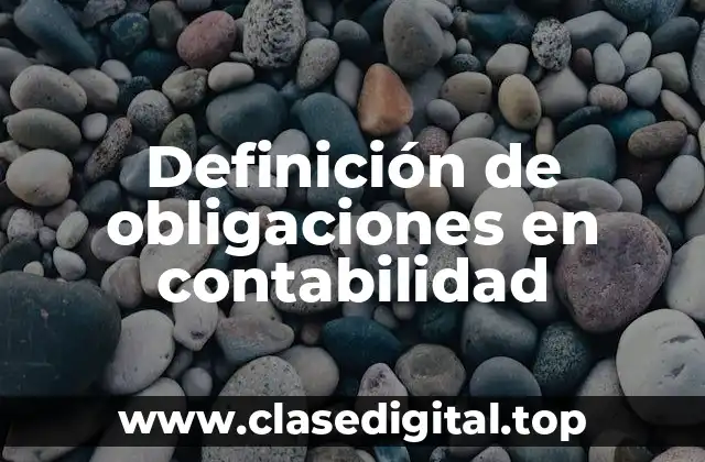 Definición de obligaciones en contabilidad