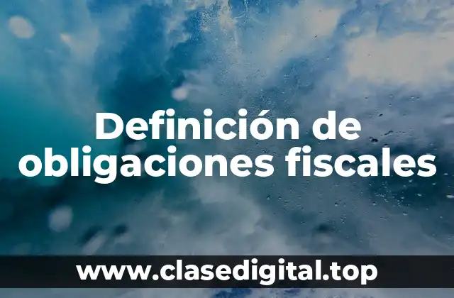 Definición de obligaciones fiscales