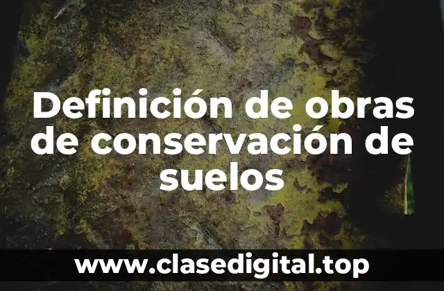 Definición de obras de conservación de suelos