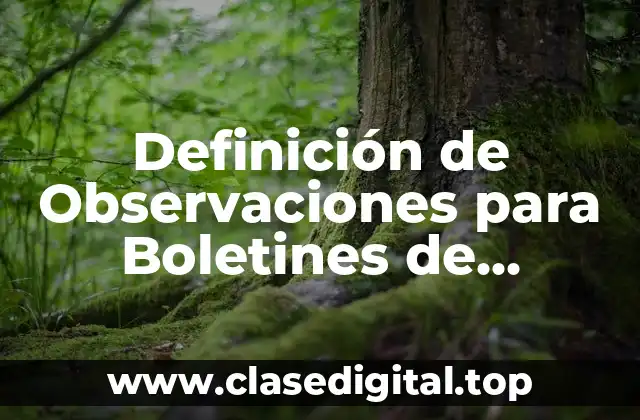 Ejemplos de observaciones para boletines de calificaciones de primaria