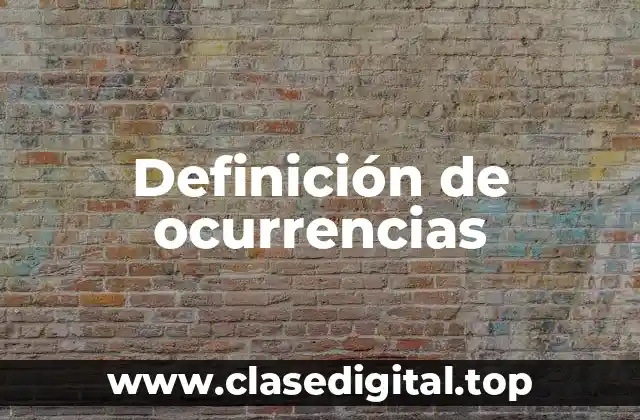 Ejemplos de ocurrencias