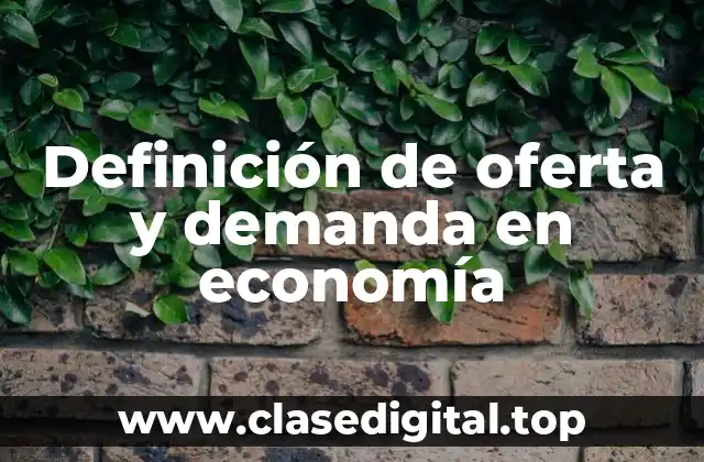 Definición de oferta y demanda en economía