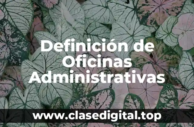 Definición técnica de Oficinas Administrativas