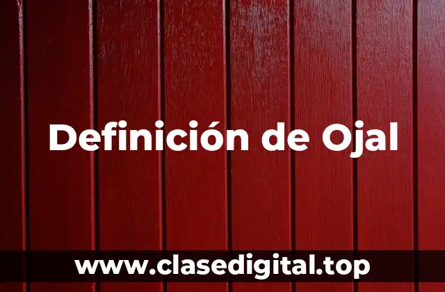 Definición técnica de ojal