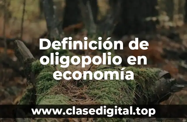 Definición de oligopolio en economía