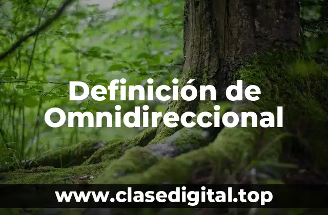 Definición de Omnidireccional