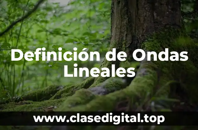 Definición de Ondas Lineales