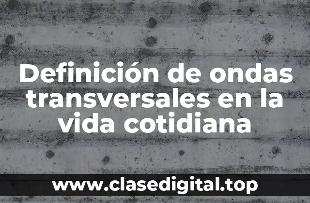 Definición de ondas transversales en la vida cotidiana
