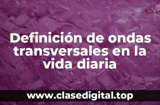 Definición de ondas transversales en la vida diaria