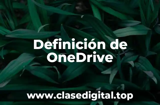 Definición de OneDrive