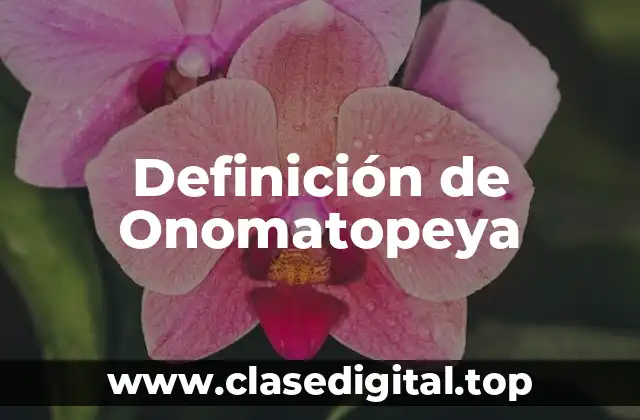 Definición de Onomatopeya