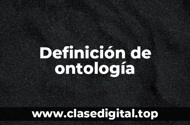 Ejemplos de ontología
