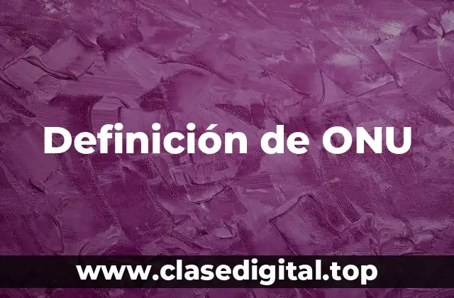 Definición de ONU