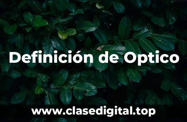 Definición de Optico