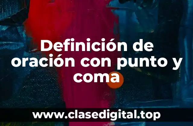 Ejemplos de oración con punto y coma