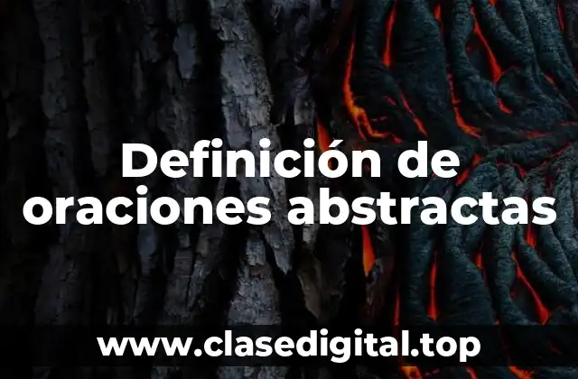 Definición de oraciones abstractas