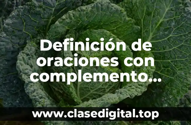 Definición de oraciones con complemento directo e indirecto