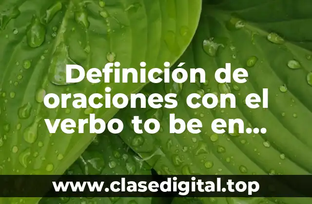 Ejemplos de oraciones con el verbo to be en pregunta