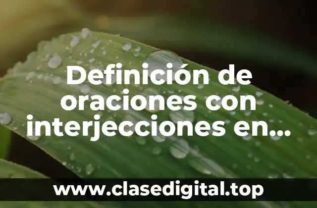 Definición de oraciones con interjecciones en inglés