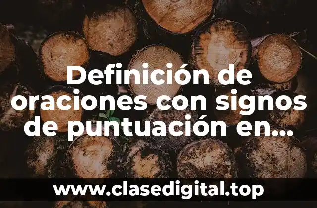 Definición de oraciones con signos de puntuación en inglés
