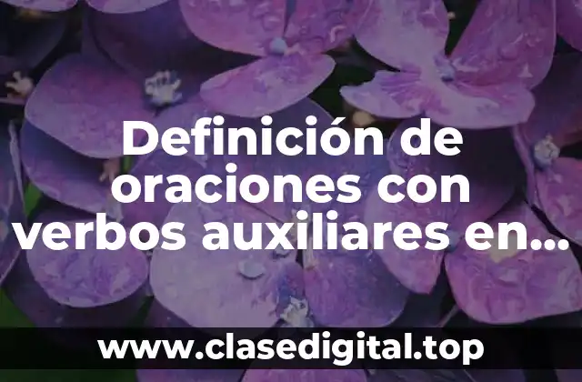 Definición de oraciones con verbos auxiliares en inglés y español