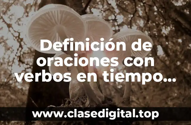 Definición de oraciones con verbos en tiempo compuesto