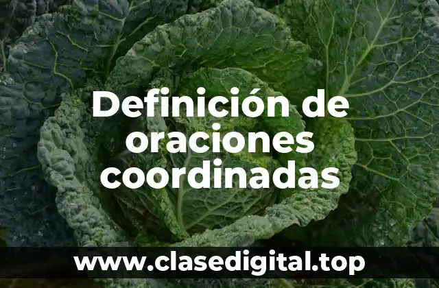 Definición de oraciones coordinadas