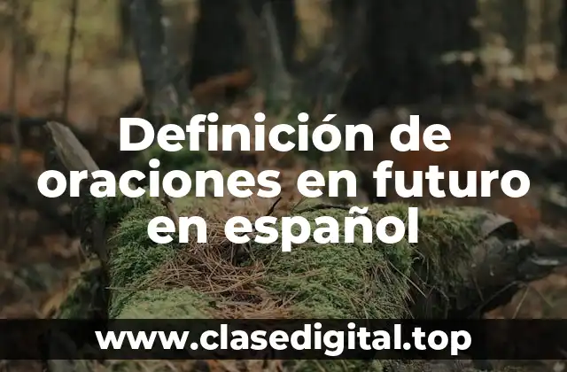 Definición de oraciones en futuro en español