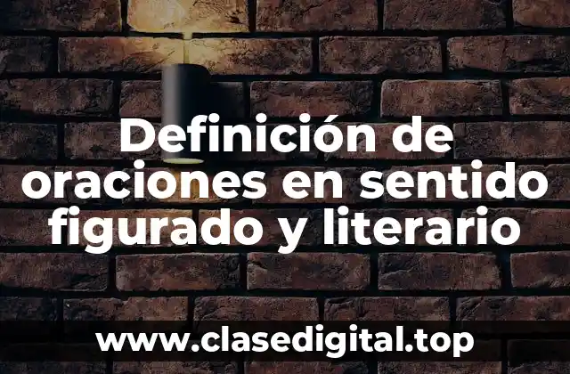 Definición de oraciones en sentido figurado y literario