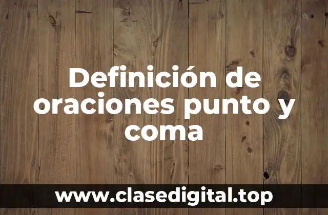Definición de oraciones punto y coma