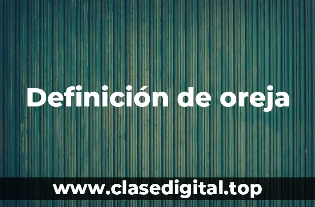 Definición de oreja