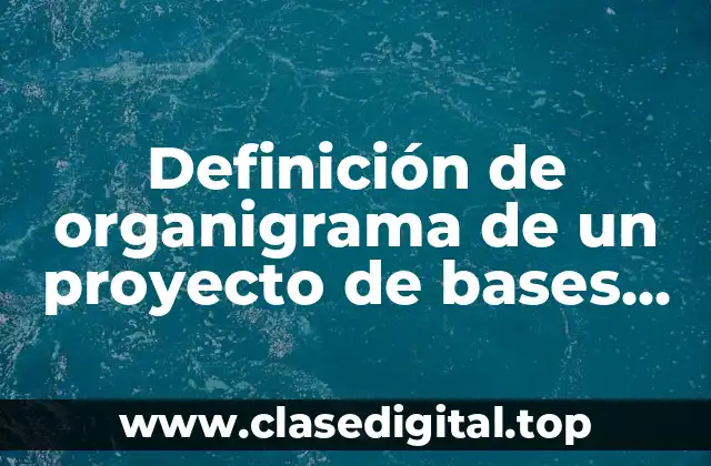 Definición de organigrama de un proyecto de bases de datos