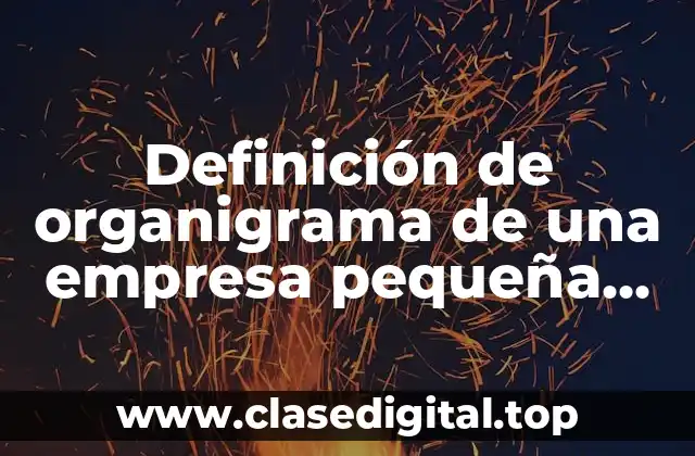 Ejemplos de organigrama de una empresa pequeña real