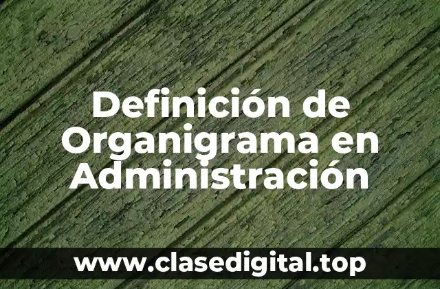 Definición de Organigrama en Administración