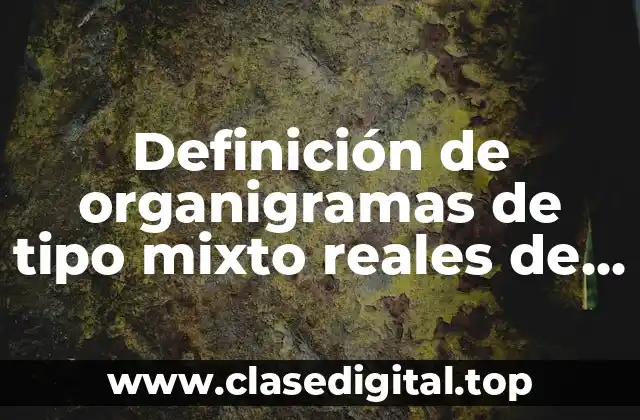Ejemplos de organigramas de tipo mixto
