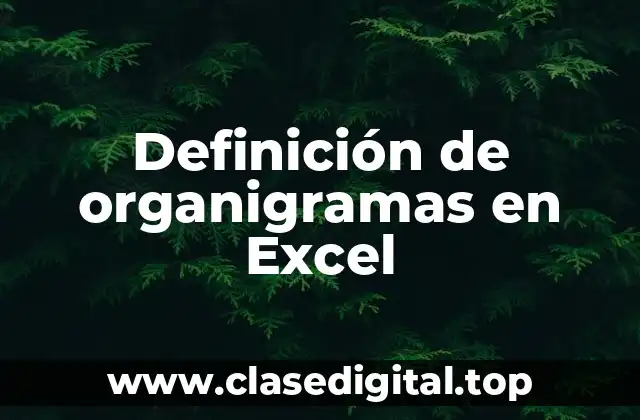 Definición de organigramas en Excel