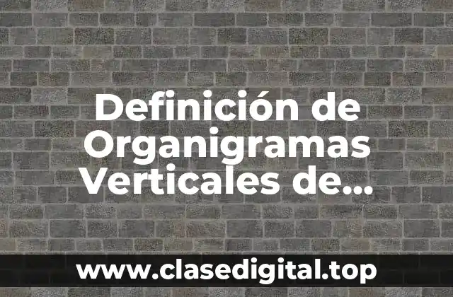 Ejemplos de Organigramas Verticales de Empresas