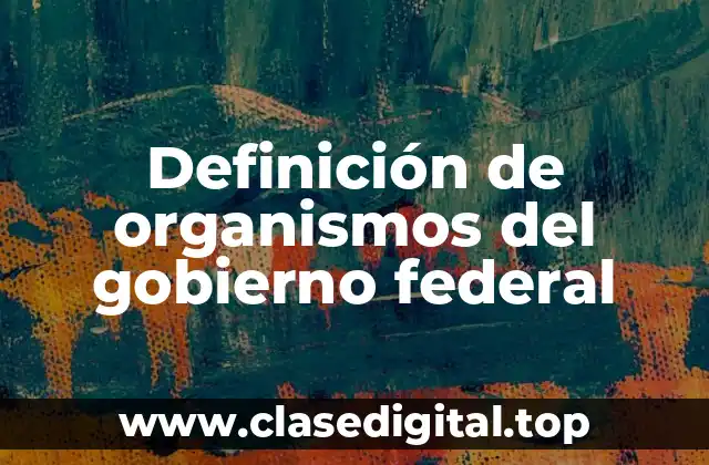 Definición de organismos del gobierno federal