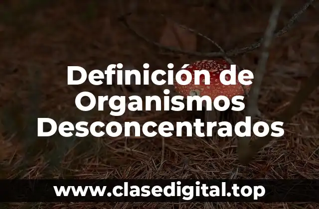 Definición de Organismos Desconcentrados