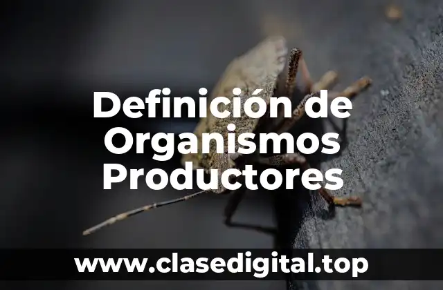 Definición de Organismos Productores