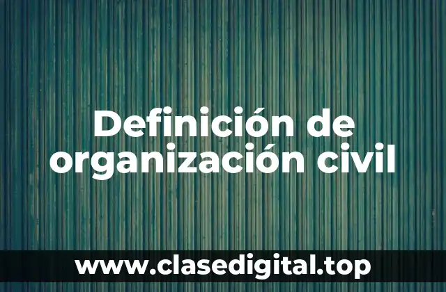 Definición de organización civil