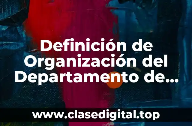 Definición de Organización del Departamento de Enfermería