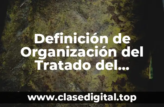 Definición de Organización del Tratado del Atlántico Norte