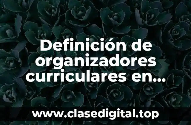 Definición de organizadores curriculares en modelo educativo preescolar