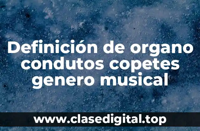 Definición de organo condutos copetes genero musical