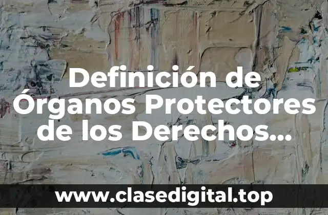 Definición de Órganos Protectores de los Derechos Humanos