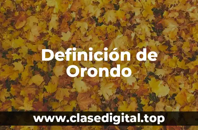Definición de Orondo